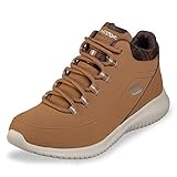 Schuhspitze: rund Skechers Damen Ultra Flex Hohe Sneaker, Braun (Brown 12918-Csnt), 39 EU