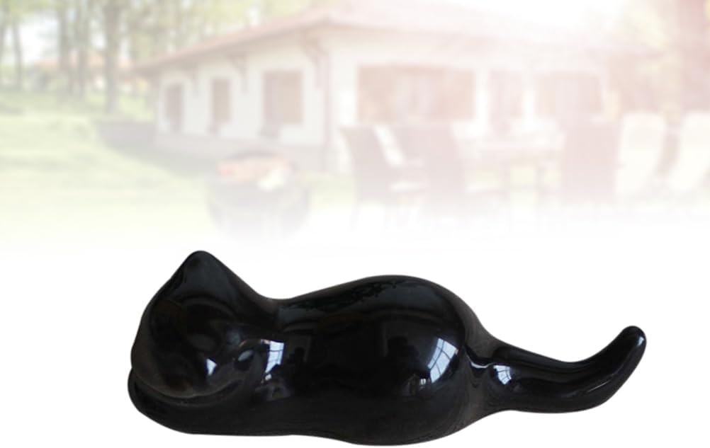 PRETYZOOM Ceramic Cat Chopstick Holder, 3.54x1.18x0.78 in, Keeps Utensils Off Table & Organizes Dining Space for Kitchen, Home, Gift