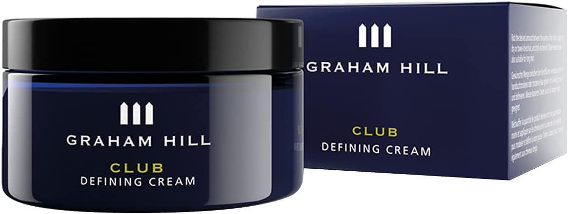 GRAHAM HILL Club Defining Hair Cream for Men - 75ml | Firming Hair Styling Cream with Natural Finish, Vegan Formula - Ideal for Versatile Men's Hair Styling