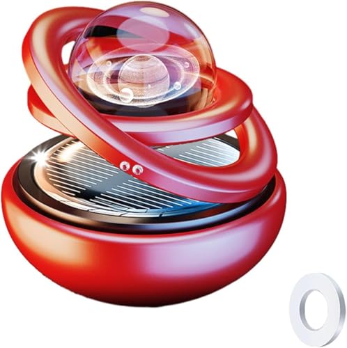Image of Car Solar air freshener, rotatable air Purifier, Diffuser Car Decoration Accessories for car and Home Interior Fragrance (Red, Cologne)