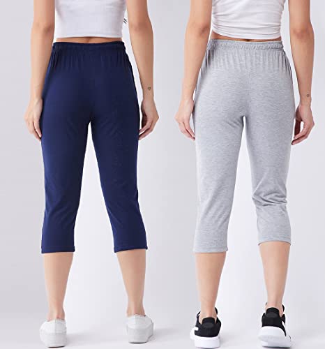 Image of Modeve Women Solid Cotton Blend Capri for summer|| Summer Wear