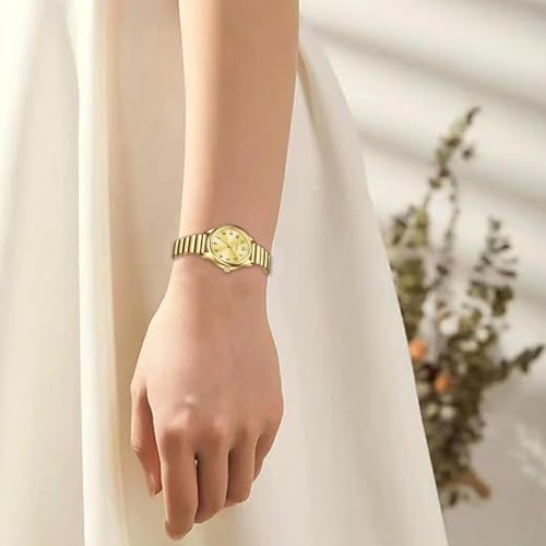 Image of LIGE Luxury Watches for Women Easy Reader Analog Ladies Waterproof Quartz Watches with Stainless Steel Case Wrist Watch