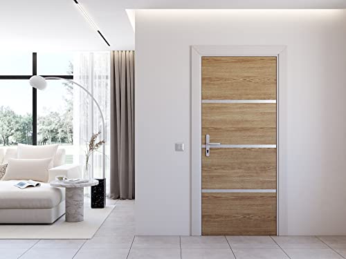 Nordlinger Türrenovierungsset Eiche Natur 890510 4 Blatt 85 x 50 cm & 3 Profile 85 x 2 cm