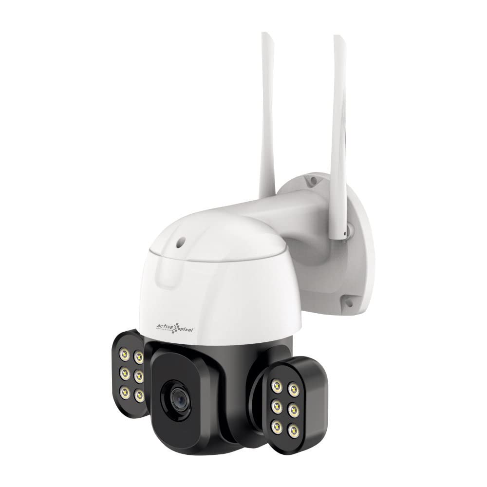 Active Pixel 2MP+2MP WiFi Live View Outdoor Wireless Dome Cameras with Dual-Lens Dual-Screen,360� Color Night Vision,PIR Motion Sensor,2-Way Talk