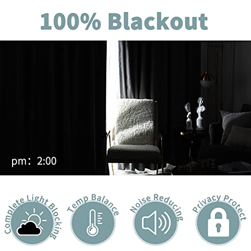 Bgment 100% Blackout Curtains For Sliding Door Curtains 84 Inch Length, Privacy Curtains For Room Divider, Extra Wide Curtains For Patio Door, 1 Panel, 84L X 100W, White #TOP4