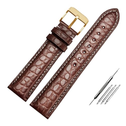 Bracelet de montre en cuir véritable pour remplacer un bracelet usé avec boucle acier robuste
