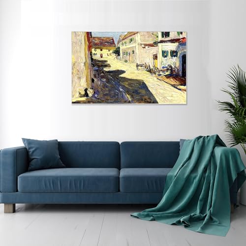 Impression sur toile Kandinsky avec cadre argenté de finition premium - 2