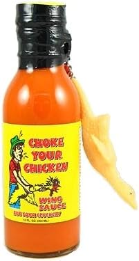 Choke Your Chicken Wing Sauce w/ Giant Chicken Keychain, 12oz.