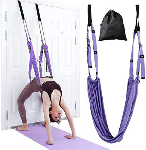 Yoga Stretching Strap, Adjustable Height Leg Stretcher Aerial Fitness Yoga Belt Gym Equipment, Basic Flexibility Training