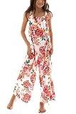 rrhss Girls Floral Backless Maxi Jumpsuit Teen Wide Leg Rompers Kids Summer Casual Boho Overalls Pan
