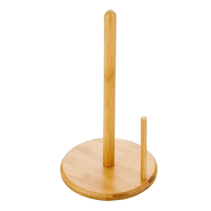 Wooden Paper Towel Holder with Base for Countertop