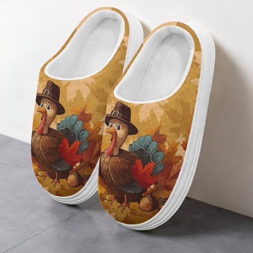 Women's Warm Memory Foam Slippers Comfortable Plush Platform Slippers for Fall Winter4