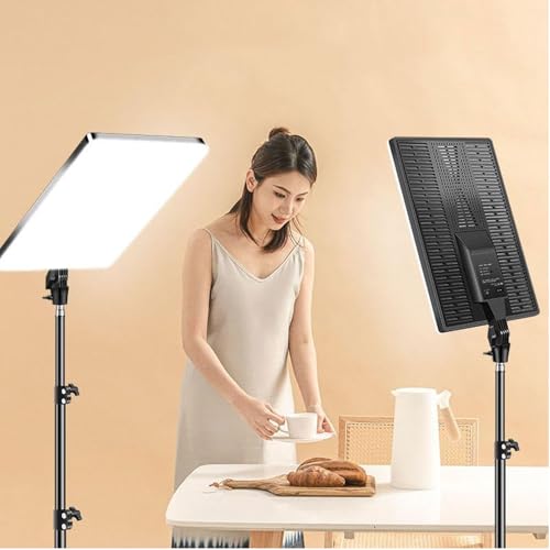 Image of GiftMax RL-19 19 inch LED Video Soft Light Panel, 80W for Studio Photography | Video Recording | Conference | YouTube,2700K-7500K CRI95+ | with Remote Control