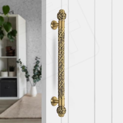 Image of CENT Full Brass 36 Inch Dynamic Door Handle for Main Door, Bedroom Door Handle for Wooden, Glass Door, Pull-Push Door Handle for Home, Office, Hotel - Pack of 1 | Antique Finish