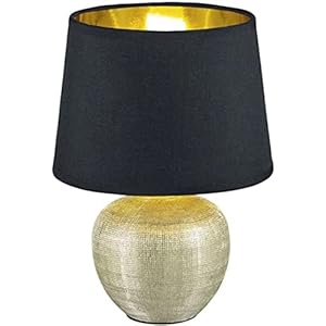 Reality Lampe de table LUXOR R50621079, céramique, E14, or, 18 x 18 x 26 cm