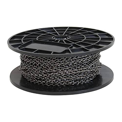 Image of RCH Hardware CH-S51-16-GUN-164 Steel Basket Chain 15 Gauge, Gunmetal (164 Foot Reel)