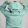 Hooded Sweatshirt With Eye Mask Zip Up Travel Hoodie With Arm Pocket Oversized Airplane Sleep Hooded Jacket Solid Fleece Casual Pullover Coats Flying Sleeping Autumn Tops 01 Mint Green S #5