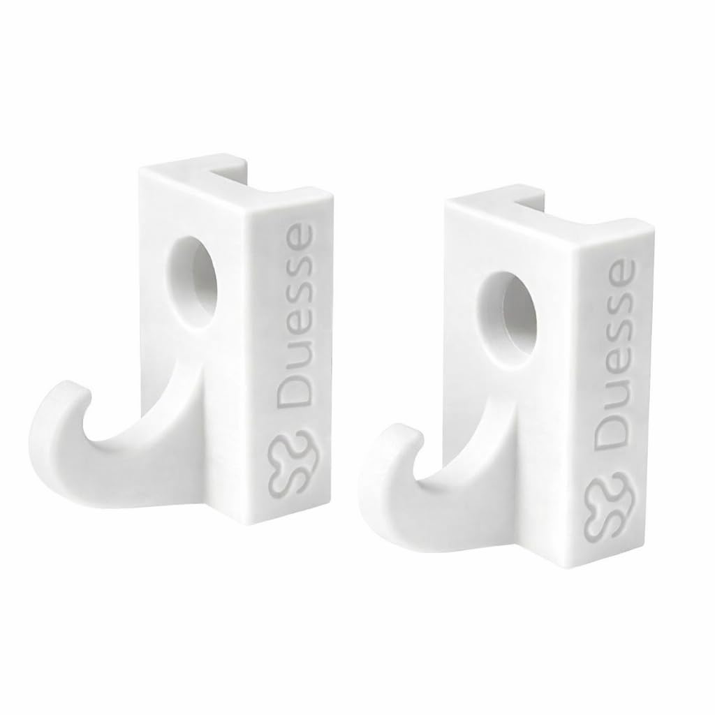 Duesse Ganci per Zanzariere Scorrevoli Laterali Alta Resistenza Bianco Naturale Set da 2 Pezzi Compatibili con Sistemi IRS