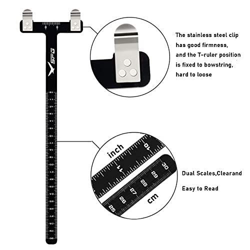 Sopoger Archery Bow Square Nocking Points Pliers Bow String Knock Kit T Shape Turning Bow Square Ruler Tool String-Loop Nocking Buckle Pliers For Recurve Compound Bow Accessories (Black) #TOP1