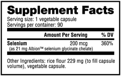 Miniatura 2 de NutraBio Suplemento de selenio, 200 mcg - 90 cápsulas vegetales