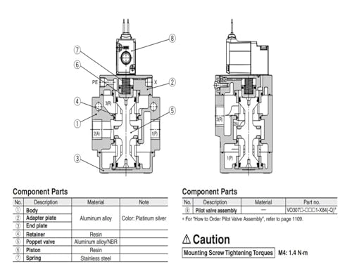 Électrovanne 3 voies VG342-4DZ-06A à commutation rapide pour optimiser le débit d'air