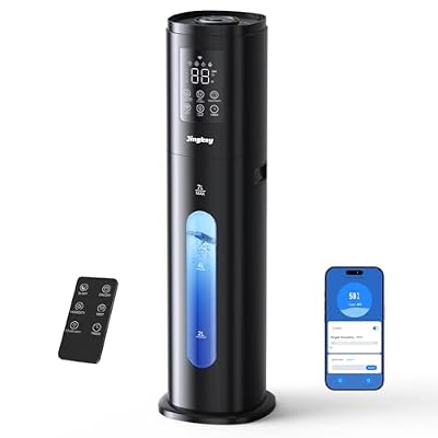 Humidifiers for Bedroom Large Room with 7L/1.85Gal Large Humidifier, 24H Timer Smart App & Remote Control, 4 Mist Levels Room Humidifier for Bedroom Crow