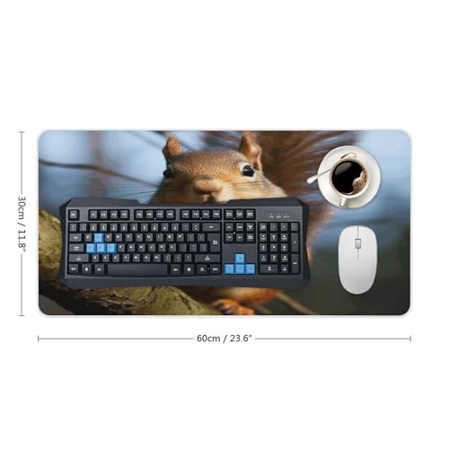 Squirrel Funny Animal Alfombrilla Grande Antideslizante miniatura 2