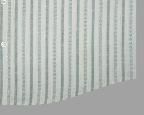 Image of GHPC Cotton Linen Striped Half Sleeves Regular Fit Formal Shirt for Men