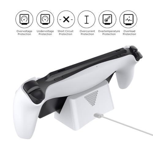 Miimall Estação de carregamento para Playstation Portal Remote Player com indicador LED e cabo de ca