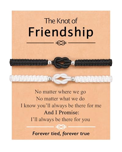 UNGENT THEM Forever Knot Friendship Bracelets Galentines Valentines Birthday Christmas Gifts for Women Friends