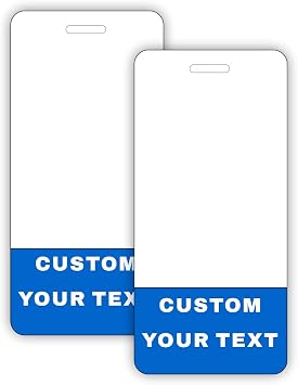 2 Pack Custom Badge Buddy for Nurse, Students and Doctor ID Card 4.5x2.1in | Customizable Vertical ID Backer Card, PVC Material,Durable and Anti-Scratch Waterproof, Fits Lanyards, Clips & Reels