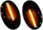 X AUTOHAUX Pair Smoked Dynamic LED Side Marker Light Turn Siganl Lamp Indicator for Mini Cooper R55 R56 R57 R58 R59