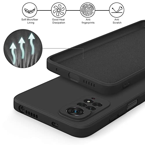 Image of Silicone Back Cover Case for Redmi Note 11 4G|Slim & Anti-Scratch|Camera Protection Back Cover Case for Redmi Note 11 4G /Note 11s -Black