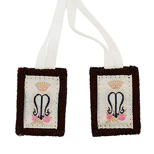 VILLAGE GIFT IMPORTERS Genuine Homemade Scapulars | 100% Real Wool | 6 Styles | Made in The USA | Durable and Beautiful Quality | Christian Jewelry (Girls Small Scapular)2