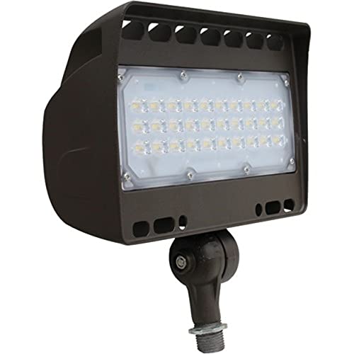 Image of Morris 71346 LED ECO-Floodlight with 1 /2 inch Knuckle, 5000 K, 50W, 4357 lm, 120-277V, Bronze