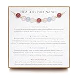 LOVEMY Healthy Pregnancy Gift & Delivery Bracelet, Pregnancy Support, New Mom Gifts, Moonstone Bracelet, Healing Bracelets for Women, Mothers Day Christmas Jewelry