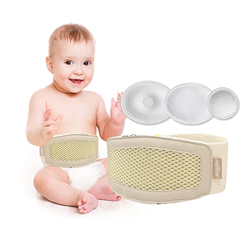 Umbilical Hernia Belt Baby Belly Button Band New Born Abdominal Binder for Hernia Umbilical Cord Cover Infant Navel Hernia Pad Medical Baby Stomach Wrap Tummy Bump Support Band Compression Belly Tape