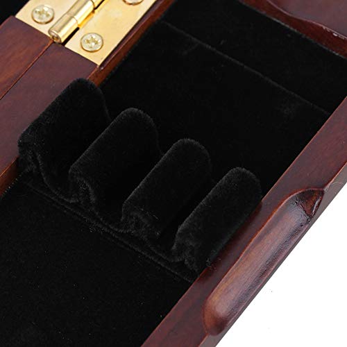 Yibuy Oboe Reed Case Box Spray Lacquer Surface Solid Wood Holds 3 Oboe Reeds #TOP4