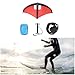 kowaku Inflatable Surfing Wing Windsurfing Sail Waterproof Inflatable Kite Hydrofoil for Windsurfing Kiteboard Kitesurfing Surfing, red