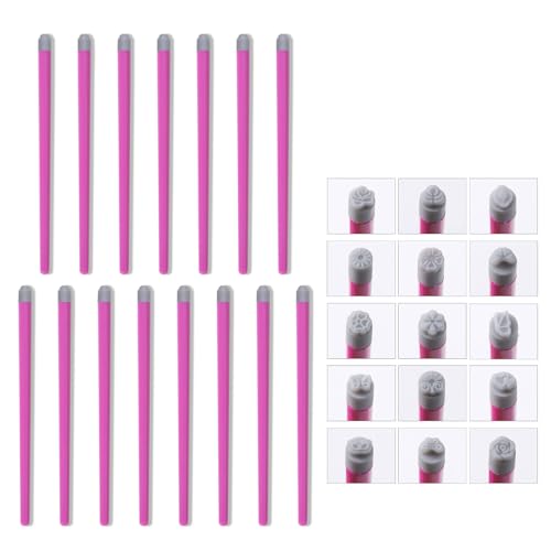 Juego de 4/6/10/15 piezas de sellos para uñas, herramienta de sello de flores fácil de usar para niñas y mujeres