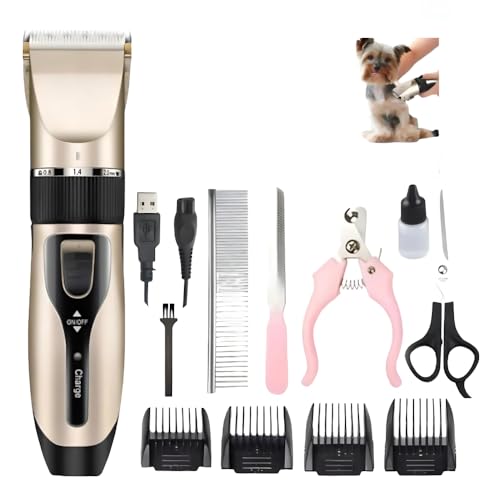 KIT De Banho Profissional Para Pet Maquina De Tosa Premium Para Cachorro Gato - Com 12 Peças