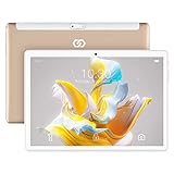 DUODUOGO Tablet 10 Pulgadas Android 10.0-con Procesador de Quad Core Ultrar Rápido Tablets 3GB RAM+32GB ROM(TF 128GB) Dual SIM|8000mAh|WI-FI|Bluetooth|GPS|Type-C (5.0+8.0 MP Cámara) -Oro
