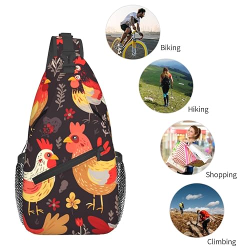 Bolso de pecho cruzado para hombre negro miniatura 6