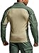 CQR Men's Combat Shirt Tactical 1/4 Zip Long Sleeve Military BDU Shirts Camo EDC Top with Pockets, Raider Pro Green Kelp, XX-Large