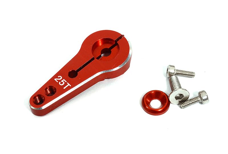 Servo horn 25T CNC alu bras simple entraxe 20-24mm pour modélisme RC