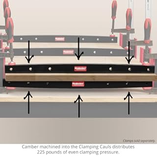 Woodpeckers Phenolic Clamping Cauls, 2-Pack, 24 Inch Panel Clamps, Cambered Design Delivers Even Pressure for Flat Panel Glue-Ups, Non-Stick, Shop-Grade Durability - CAUL24X2-23