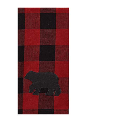 Park Designs Buffalo Check Bear Applique Decorative Dishtowel #TOP29