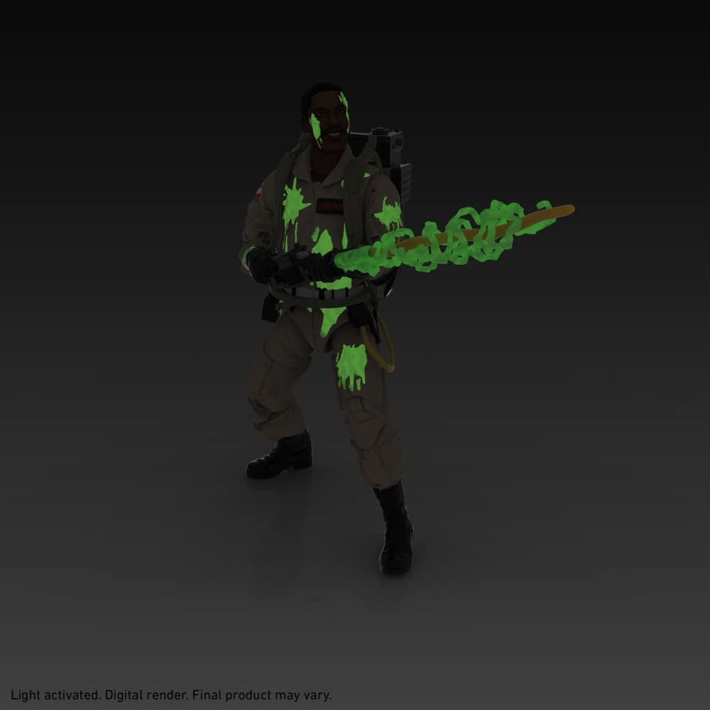 Ghostbusters Plasma Series Glow-in-the-Dark Winston Zeddemore Toy 6-Inch-Scale Collectible Classic 1984 Ghostbusters Figure, Ages 4 and Up