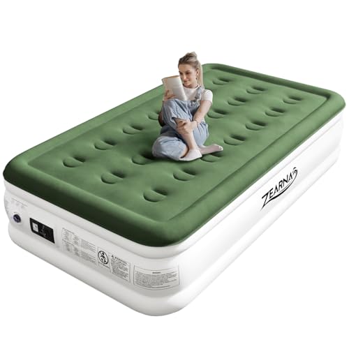 Zearna Colchón Hinchable Individual, Cama Hinchable con Bomba de inflado incorporada Tan Solo 3 Minutos,Invitados o Uso en...
