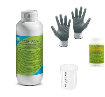 Opiros Promo Box Nurelle 56 EC lt.1 Insetticida Liquido Anti Zanzare Mosche Insetti Volanti + Metoprene 0,5 Da 10 Compresse Effervescenti Anti Zanzare + Misurino Ml.100 In Omaggio